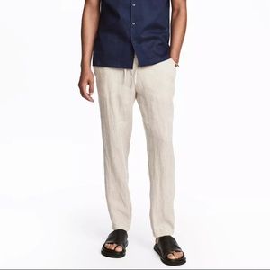 mens linen trousers h&m